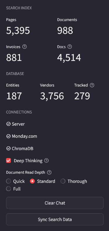 Chat sidebar